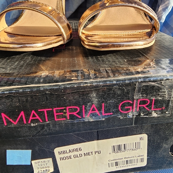 NEW HEELS ROSE GOLD OPEN TOE SIZE 9 MADDEN GIRL - Picture 5 of 8